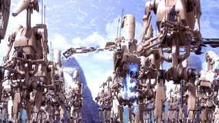 Battle of Naboo  Gungans vs Droids 4K HDR  Star Wars The Phantom Menace [upl. by Ace]