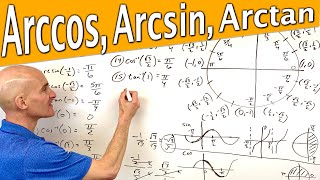 Evaluating Inverse Trigonometric Functions arcsin arccos arctan Using Unit Circle [upl. by Imas]