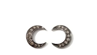 Rarities Crescent Champagne Diamond Earrings [upl. by Slin761]