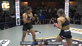 HIGHLIGHT Knockout KO ELANE MACÁRIO VS RAYLA NASCIMENTO NCF 12 Cris Cyborg WMMA Reign Energy Drink [upl. by Ysdnyl]