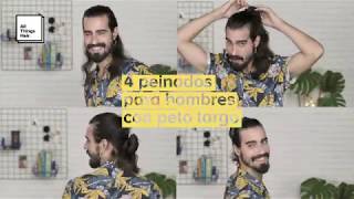 4 peinados para hombres con pelo largo [upl. by Xanthus]