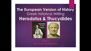 Greek Historiography 1 Herodotus amp Thucydides [upl. by Sallee]