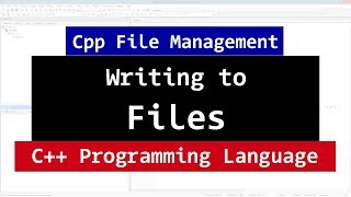 Writing to a File in C using Ofstream Class  Video Tutorial [upl. by Aremihc]