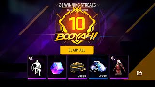 10 BOOYAH STREAK 😱 NEW REWARDS 🎁 AMAZING EVENT 🔥 FREE FIRE [upl. by Ailices]