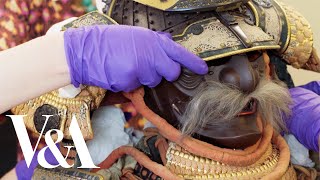 ASMR at the museum  Deconstructing samurai armour  VampA [upl. by Alehtse485]