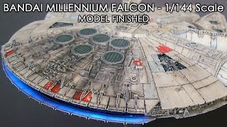 BANDAI MILLENNIUM FALCON  1144 SCALE  MODEL FINISHED [upl. by Jasik]