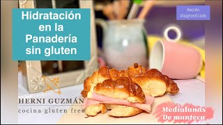 Hidratación en la panadería libre de gluten Medialunas de manteca [upl. by Ahsitak550]