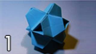 Origami Truncated Stellated Octahedron Folding Instructions  Part One [upl. by Slen]