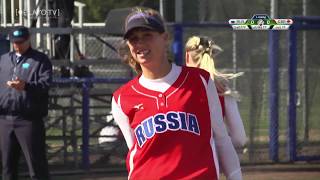 Russia vs Great Britain Softball [upl. by Aicener735]