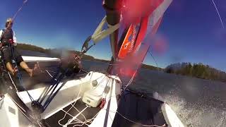 Sailing Astus 165 trimaran upwind at 186 MPH 162 kts [upl. by Rie385]