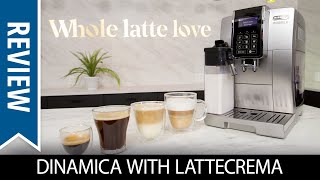 Review DeLonghi Dinamica With LatteCrema Automatic Espresso Machine [upl. by Epstein820]