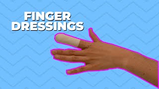 How to do a finger dressing  neat and secure wound dressing technique [upl. by Aratihc]