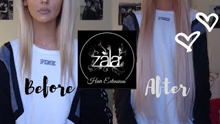 UNBOXING LONGEST HAIR ON THE MARKET ZALA HAIR EXTENSIONS [upl. by Zobias]