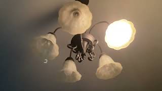 Light fixtures on and off with orange light bulbs [upl. by Aetnuahs656]