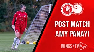 POST MATCH INTERVIEW  Amy Panayi reflects of thrilling 32 victory at home against Steyning FC [upl. by Viridissa]