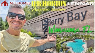 BERRY BAY by Lennar DR Horton and MI Homes Community tour in Wimauma FL w Robert Lunt [upl. by Intihw]