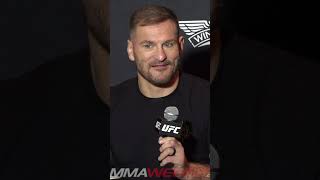 Stipe Miocic reacts to Jon Jones Threat shorts [upl. by Anelad]