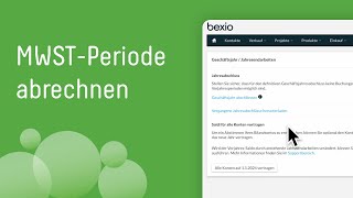 MWSTPeriode abrechnen mit bexio I bexioSupport [upl. by Nanci]