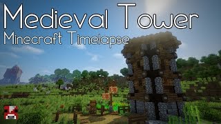 Minecraft Timelapse  Quick Medieval Tower WORLD DOWNLOAD [upl. by Anitra]