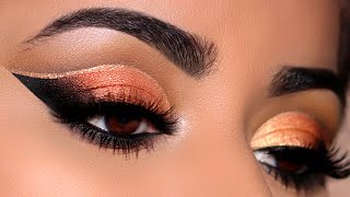 How To  StepbyStep Double Cut Crease on Hooded Eyes  Fall Makeup Tutorial [upl. by Lacee]