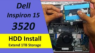 Dell Inspiron 3520 HDD Upgrade ⚡ How to Disassemble amp Install HDD Dell Inspiron 15 3520 Laptop 2023 [upl. by Ashely635]