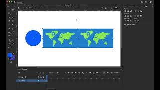 Animate a Globe masking in Adobe Animate [upl. by Janerich]