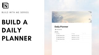 How to build Daily Planner in Notion   free template [upl. by Anyrak914]