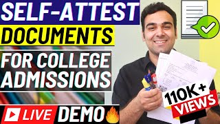 Live Demo How to SelfAttest Documents for Delhi University Admissions🔥  Must Watch for Students [upl. by Candie152]