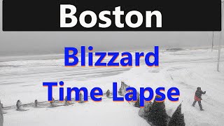 Boston Blizzard Time Lapse  Full Noreaster Storm 012822 to 013022 [upl. by Madda550]