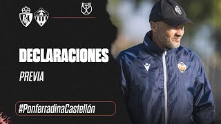 Declaraciones Dick Schreuder previa SD Ponferradina vs CD Castellón 04122024 [upl. by Rockie]