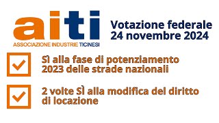 Votazione 24 novembre 2024  lAssociazione delle Industrie ticinesi prende posizione sui due temi [upl. by Herwig]