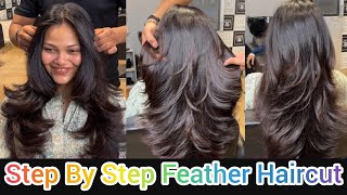 How To Feather Haircut  Forward Graduation Haircut  Layer Haircut  Haircut tutorial  hairs [upl. by Ulrike]