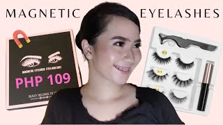 I TRIED MAGNETIC EYELASHES FROM SHOPEE [upl. by Stratton]