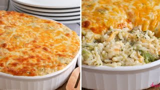 Cheesy Chicken Broccoli Rice Casserole  FromScratch [upl. by Narcissus]