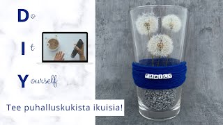 DIY – kestävät puhalluskukat  kukkaaskartelu voikukista  askartele luonnonmateriaaleista [upl. by Dera]