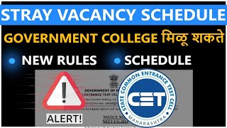 MBBS Stray vacancy scheduleMaharastra State Counselling [upl. by Doretta]