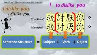 Learn Basic Mandarin Chinese  quotI dislike youquot and quotI hate youquot [upl. by Aerdnua]