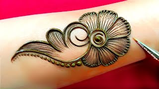 New stylish front hand mehndi design  Easy mehndi design  simple mehndi design  mehndi design [upl. by Rutra]