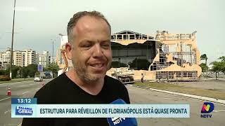 Florianópolis se prepara para um réveillon épico estrutura quase pronta para a festa na BeiraMar [upl. by Nauh]