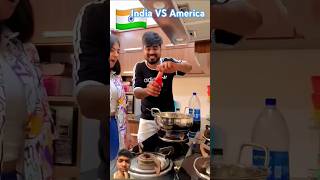 America VS India Food Vloggers comedy funny food foodie priyalkukreja shorts dushyantkukreja [upl. by Giwdul]