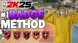 BEST BADGE METHOD 1 FOR ALL MAX BADGES IN NBA 2K25 [upl. by Alvita]