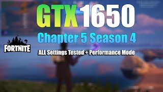 GTX 1650  Fortnite Performance Mode  Chapter 5 season 4 [upl. by Erkan]