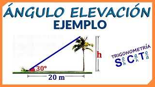 Ejemplo ángulo de elevación [upl. by Telrahc601]