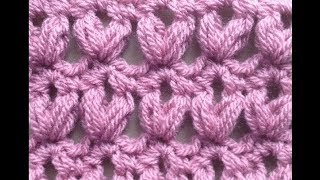 How to Crochet the V Puff Stitch Pattern 38│by ThePatternFamily [upl. by Raffo957]