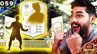 MY INSANE BASE ICON UPGRADE SBC PACK OMG WE PACKED A FANTASTIC PLAYER FOR MY FIFA 22 RTG [upl. by Politi]