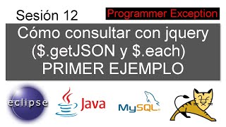 12 Cómo consultar con Servlet JSP y JQuery PRIMER EJEMPLO [upl. by Treat]