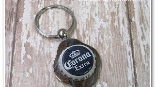 DIY Fathers Day Beer Bottle Cap Keychain [upl. by Yror]