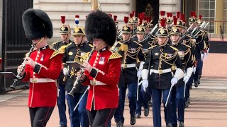 Royal Family Witness FIRST EVER French Troops Changing of the Guard at Buckingham Palace [upl. by Ecirrehs47]