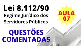 QUESTÕES COMENTADAS  Lei 81121990  Regime Jurídico dos Servidores Públicos [upl. by Annayar]