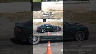 Camaro SS vs Sentra SER arrancones [upl. by Emirak]